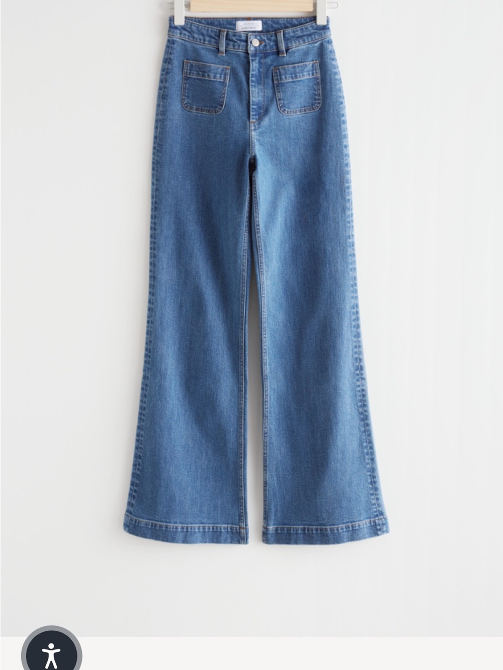 & Other Stories Medium Blue High-Rise Wide-Leg Jeans